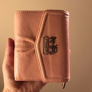 Coach pink leather wallet